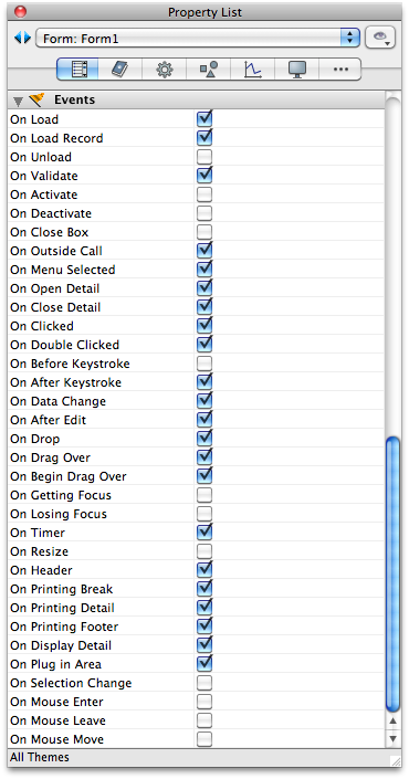 4d default form events