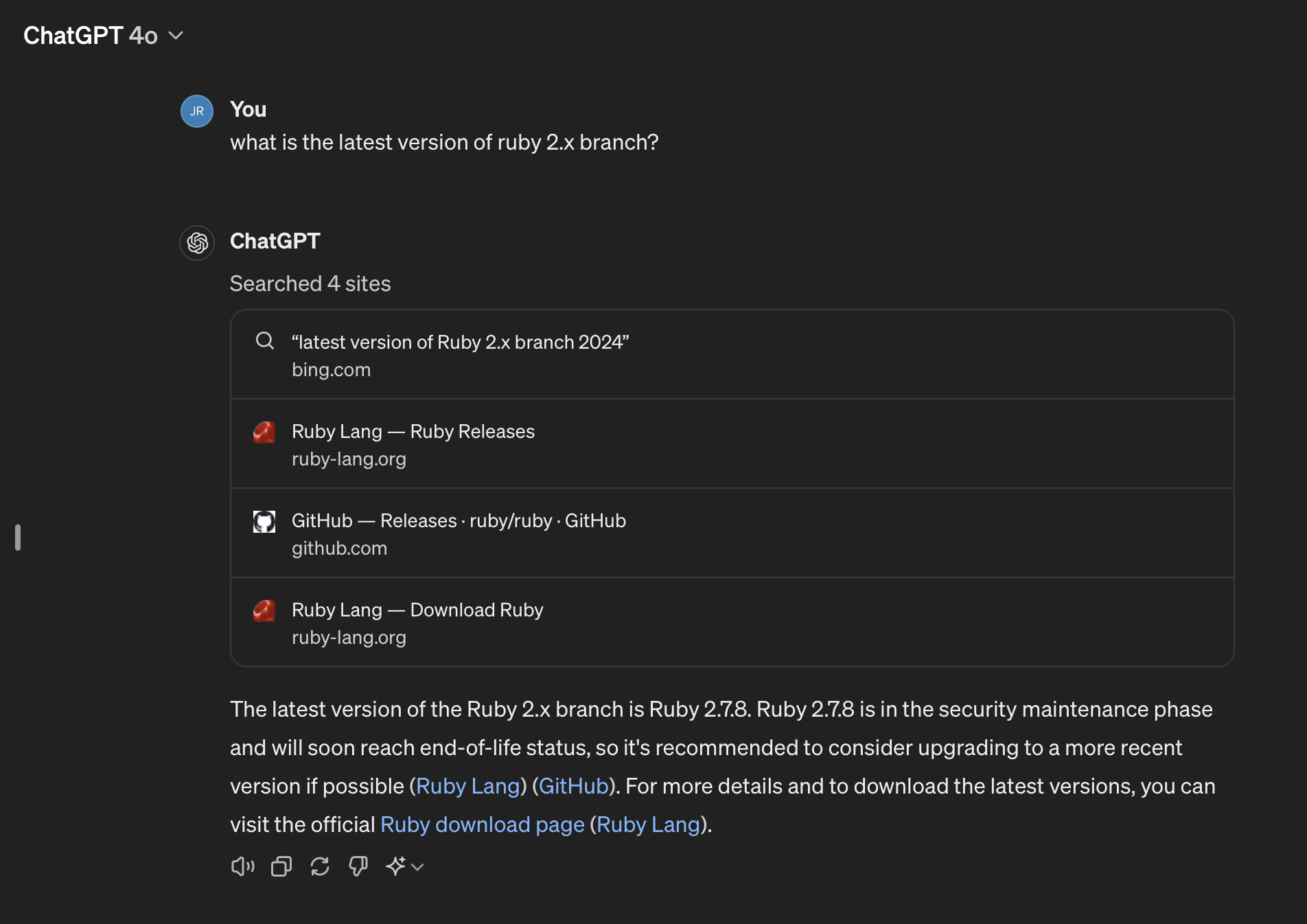 chatgpt-4o ruby 2 version
